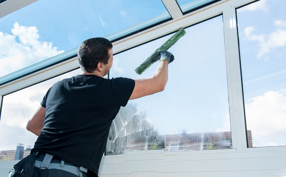 Cleaning Large Mirror